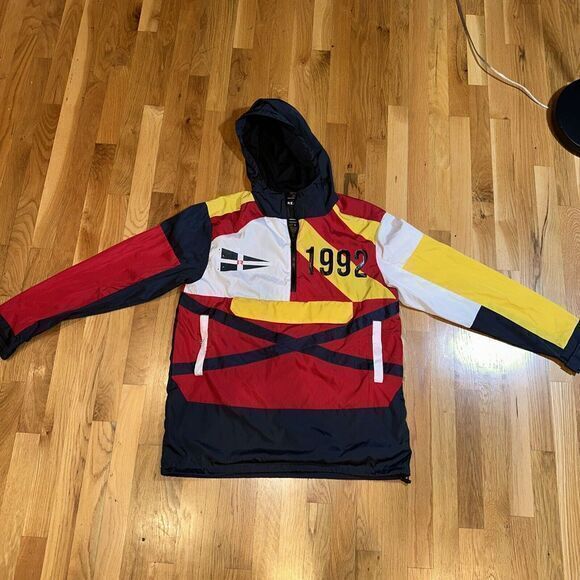 Reason Anorak Jacket 1992 Multi Color Pullover Men's L - Picture 2 of 5